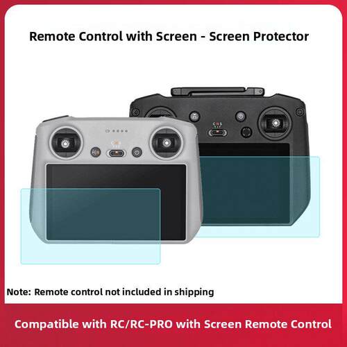 适用大疆御3/air3s/mini4/3pro/RC2带屏遥控器钢化膜挂绳保护配件