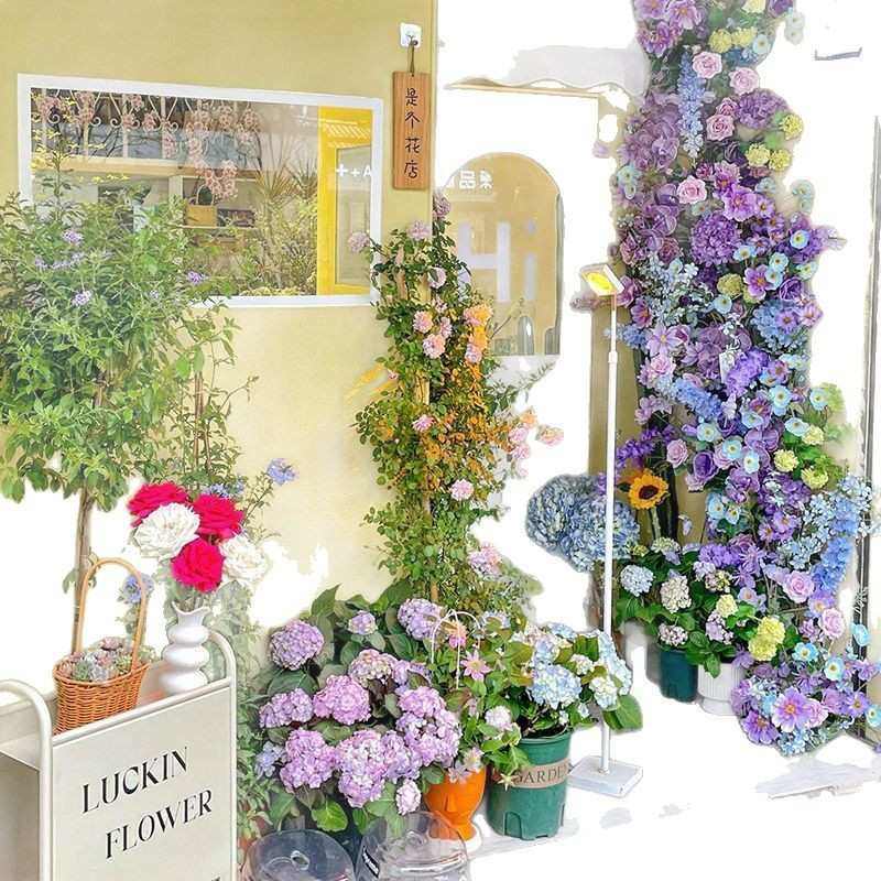 仿真玫瑰花材甜品店网红拍照打卡布景蓝紫色落地森系造景婚庆花艺,家居饰品,仿真花/假花,淘宝优惠券,粉丝福利购,淘宝优惠卷