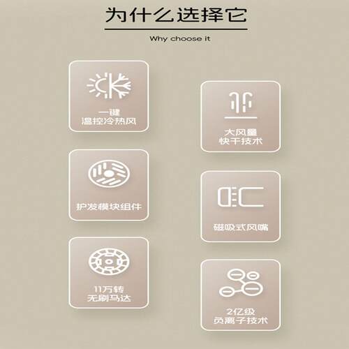 超人杭阳电吹风1690中空无叶恒温负离子护发吹风机高转速强风速干