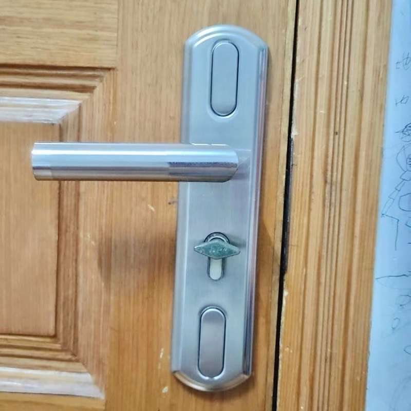 卧室通用型手柄卫生间门把手室内房间调节老式门锁免改孔家用
