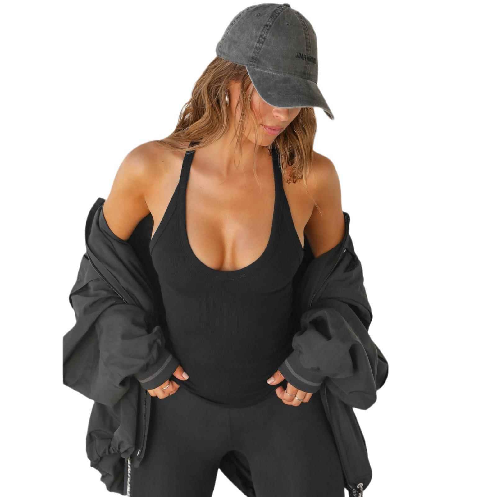 slim knitted shirt vest women top bottoming for Sexy fit
