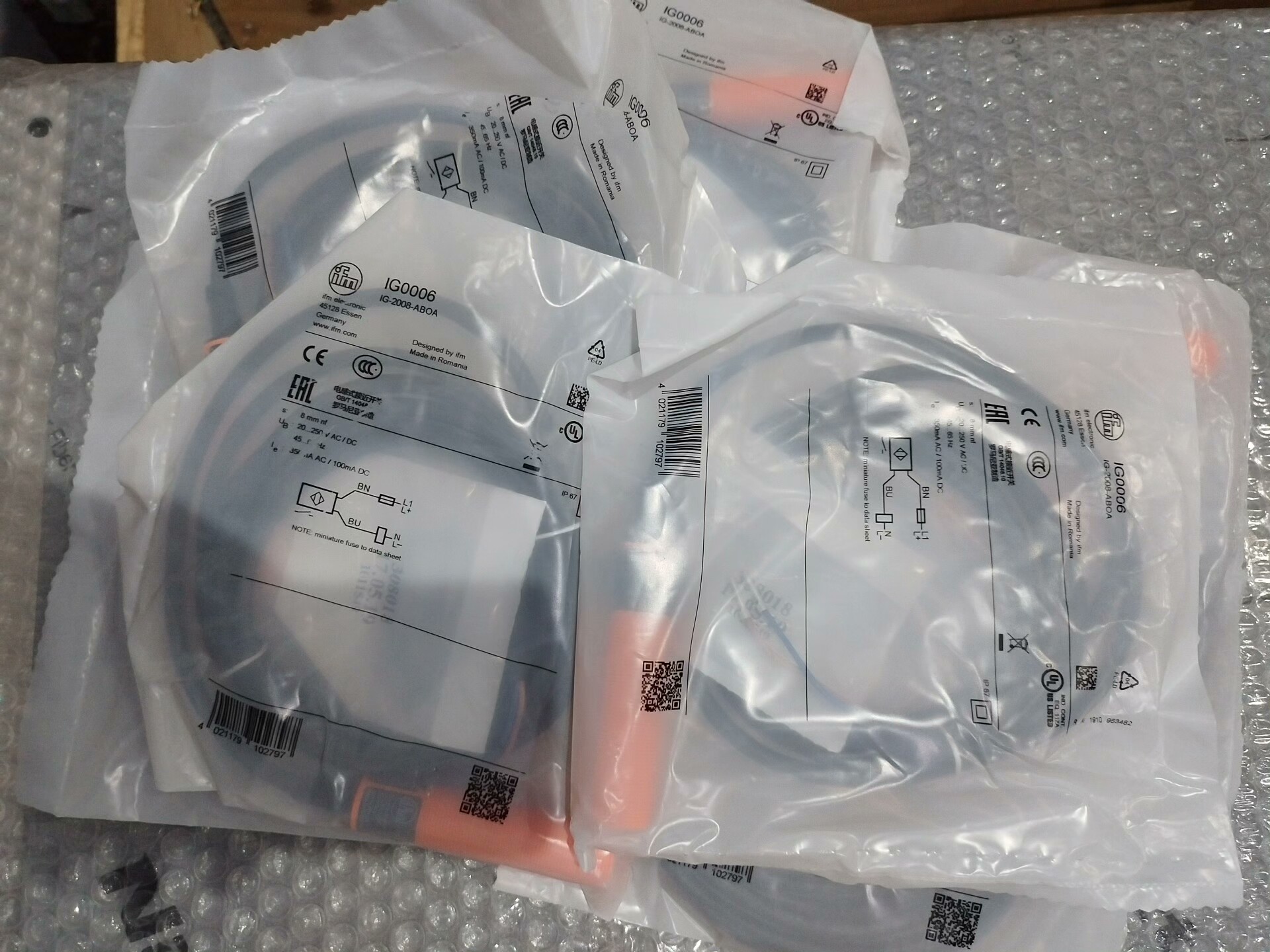 易福门IG0006传感器，全新原装正品，数量不多，项目剩余库