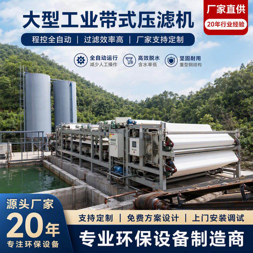 厂家供应带式污泥脱水机压滤机活性污泥脱水带式压滤机