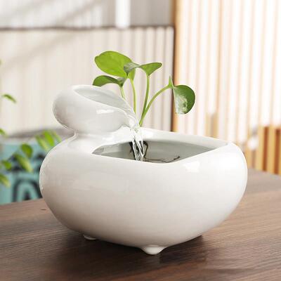 Creative Ceramic Water Circulation Water Fortune Office Desk