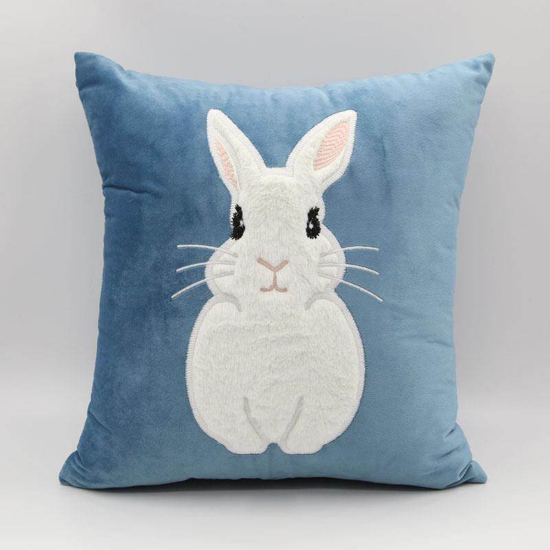 正品公主枕少女心兔子毛绒i亮ns风抱枕片沙发抱套色粉靠垫床头靠