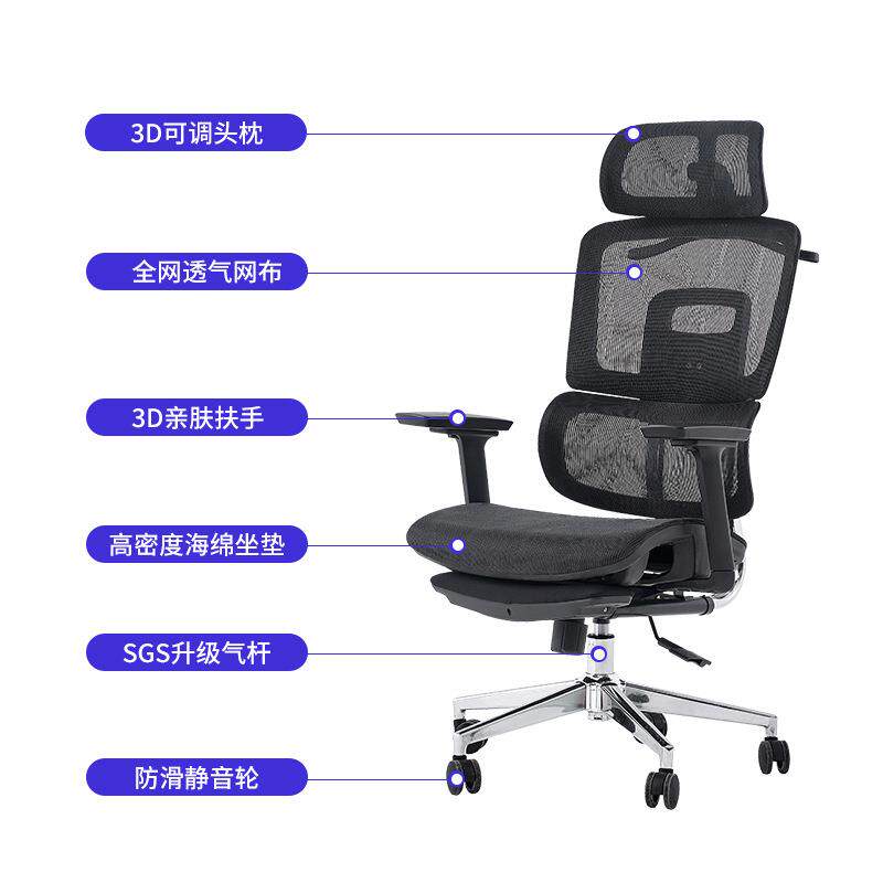 电脑椅子舒服久坐家用办公座椅人体工学电竞椅卧室书桌凳子靠背椅