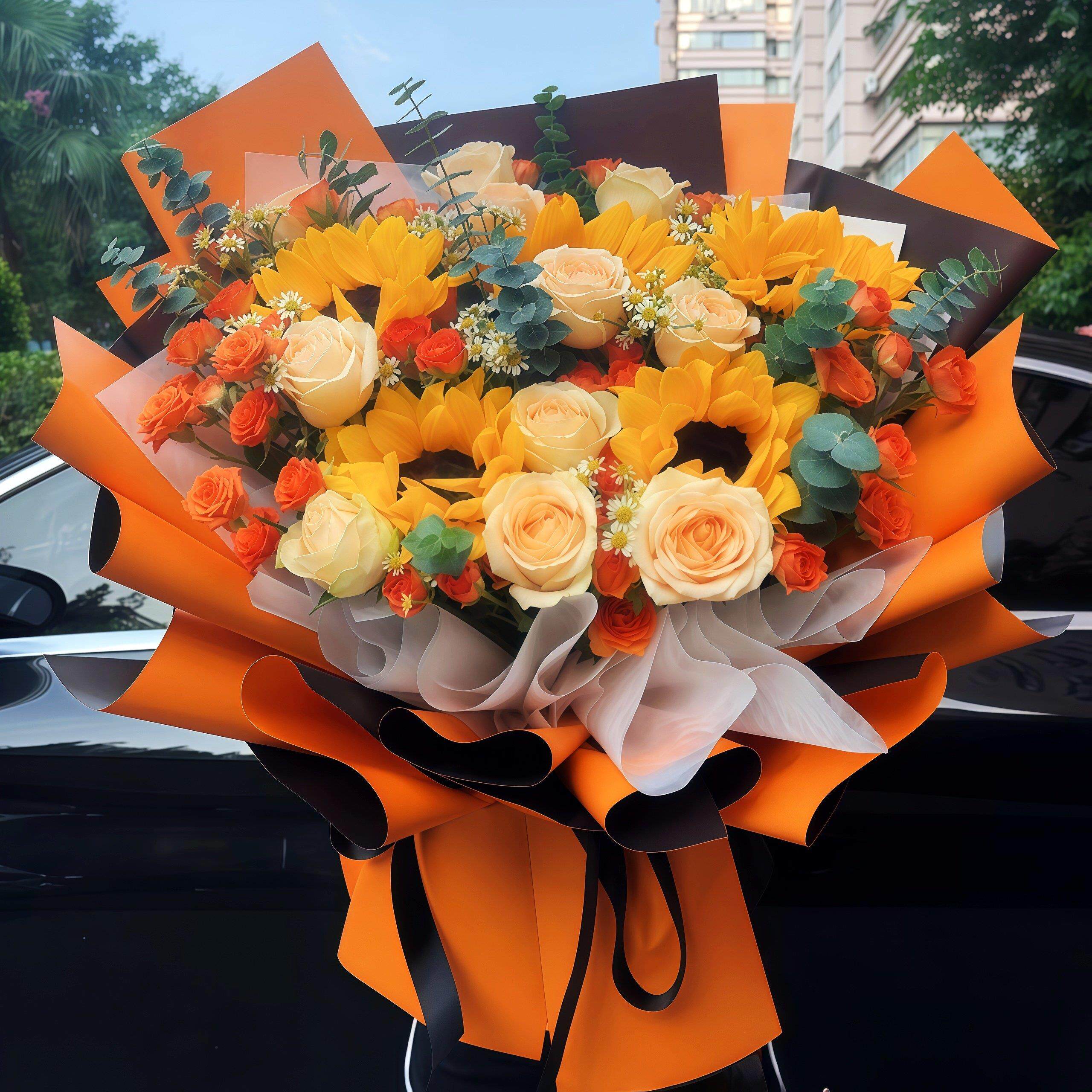 全国鲜花束速递同城香槟向日葵玫瑰康乃馨送生日北京天津广州上海