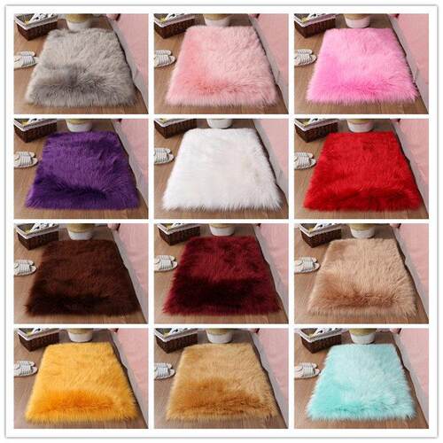 Imitation wool carpet plush floor mat living room bedroom
