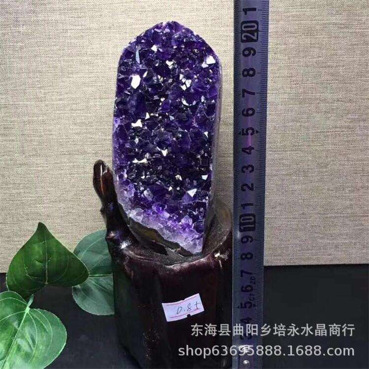 包邮天然乌拉圭紫水晶小摆件直销天然紫晶块摆件大量