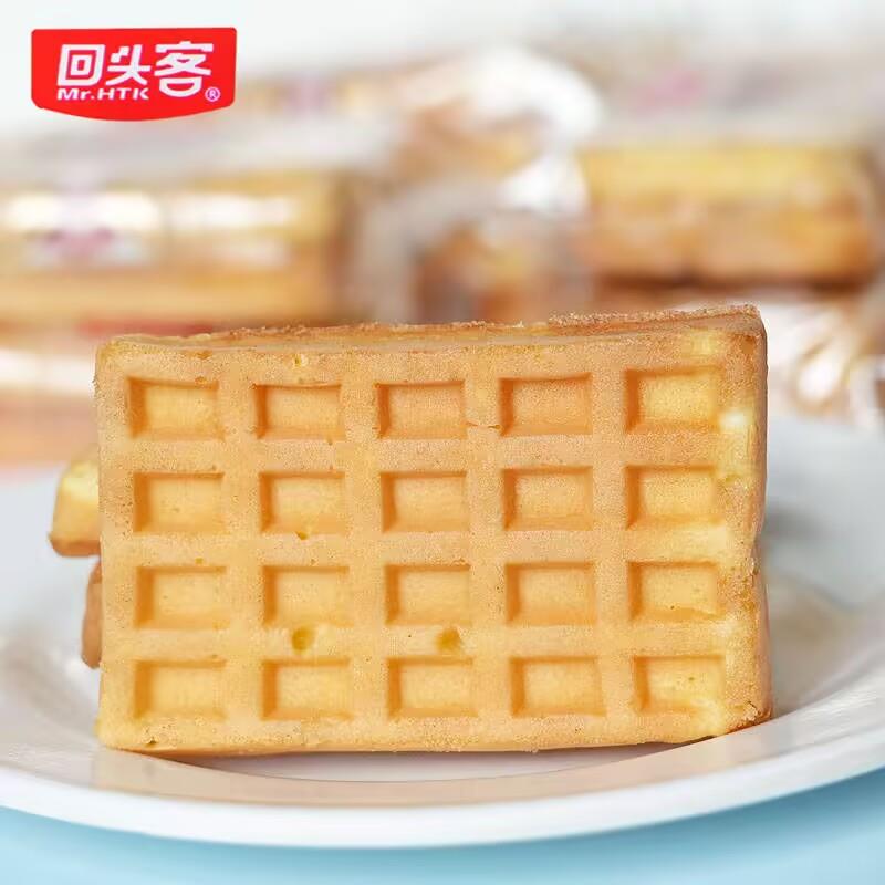 8月回头客卡侬尼华夫饼蛋糕整箱早餐速食健康小零食小吃懒人饼干