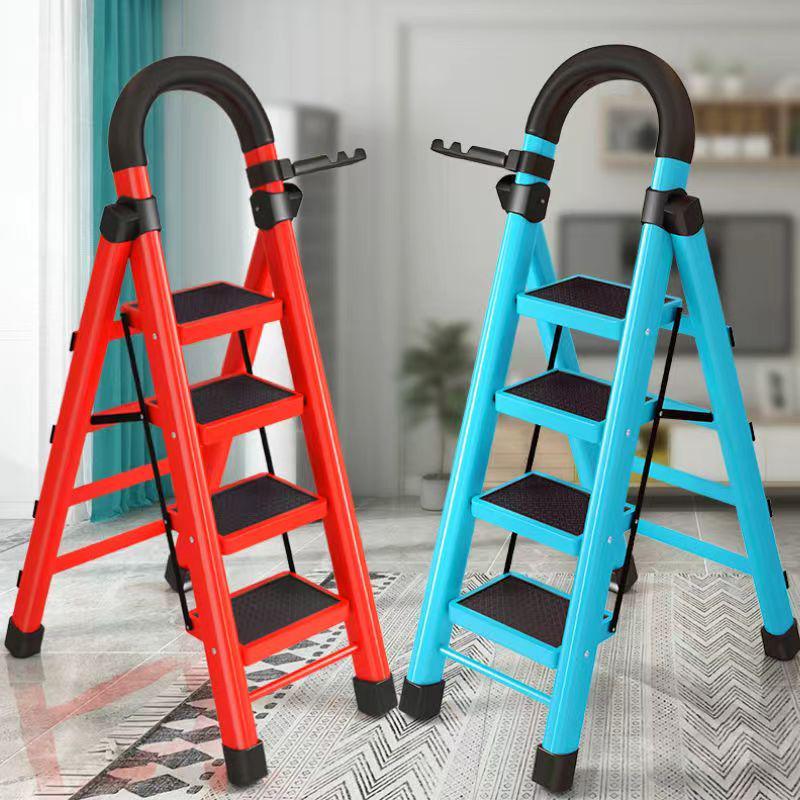 折叠梯子家用多功能室内人字梯加厚四步梯伸缩梯凳便携铝合金楼梯