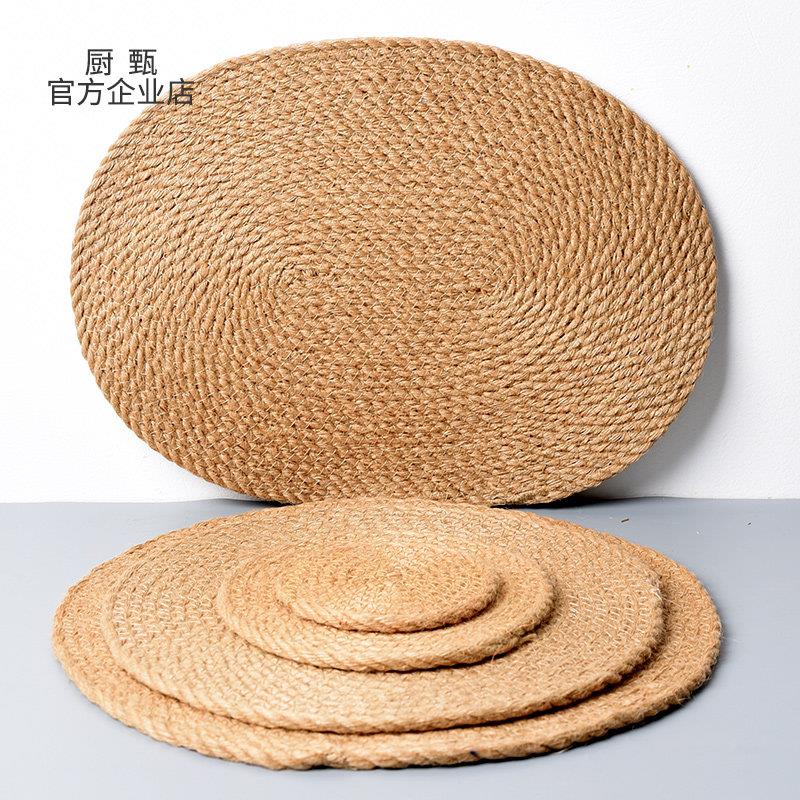 亚麻餐垫大号锅垫家用防热垫菜垫子碗垫子隔热垫防烫垫碗垫餐盘垫