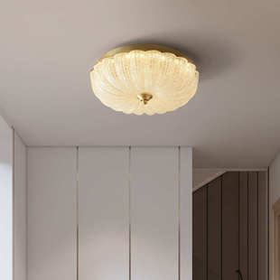 奶油浪漫简约灯中轻房广东卧房儿童温馨间山主奢风卧室吸顶灯灯具