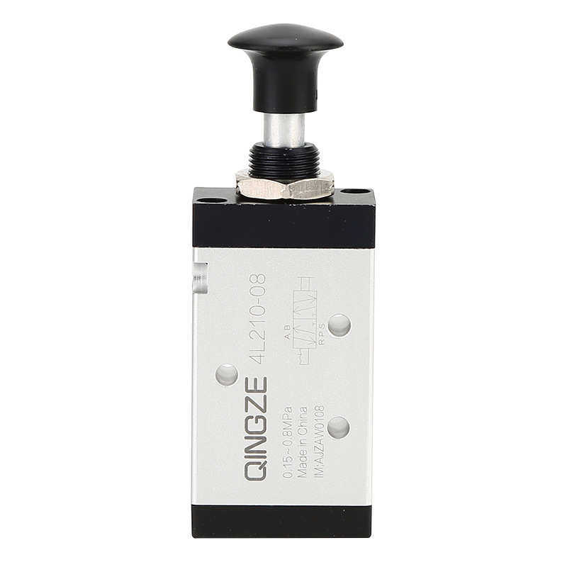 气动元件4R210-08手拉阀 二位五通手动控制开关气动阀门直通