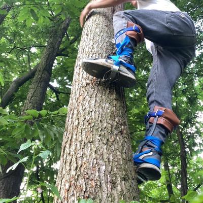 新款爬树神器上树专用工具专业脚蹬子全套猫爪爬树钉子鞋加厚脚扣