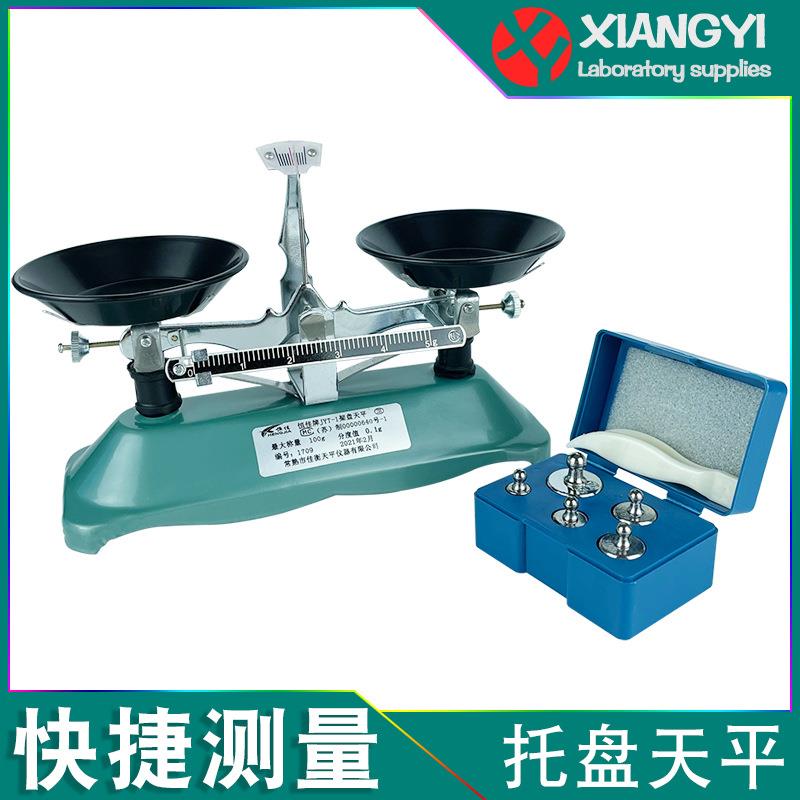 托盘天平架盘天平砝码天平仪器100g200g500g1000g/0.1g