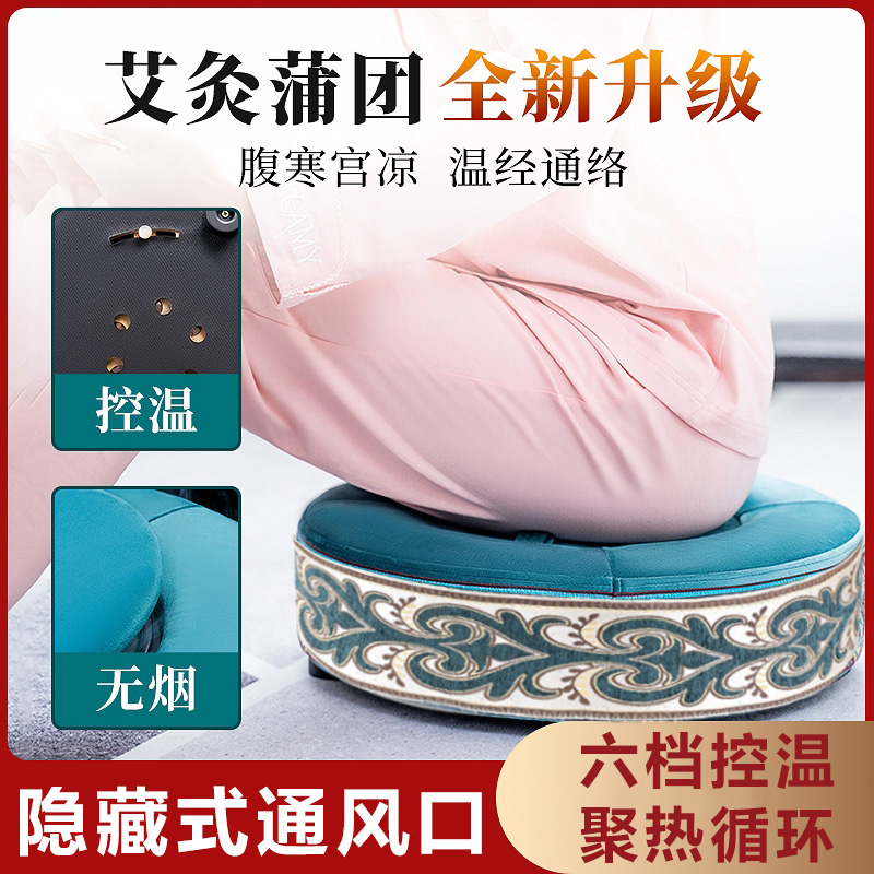 艾灸坐垫蒸熏仪器家用臀背腹部靠椅防寒保暖理疗随身灸蒲团器具盒