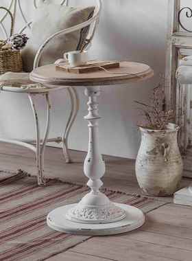 法复式古原木小24925圆桌实木形茶台几桌子休圆闲阳小茶几客厅沙