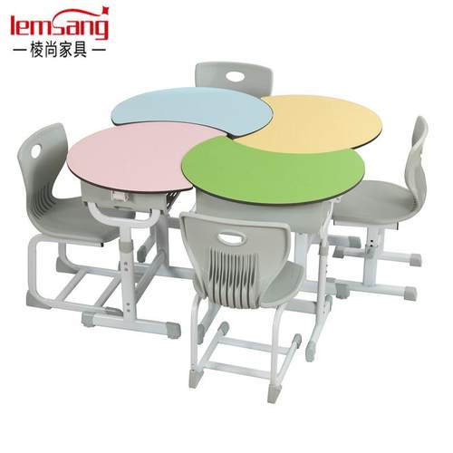 课桌椅新款抗倍特板升降课桌椅幼儿园多色课桌椅辅导班课桌椅