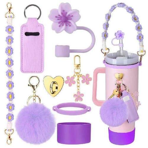 Tumbler Sleeve Water Bottle Protective Cover Set Silicone