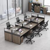 8人位屏风工作位职员四人卡位办公桌椅组合 办公桌简约现代2