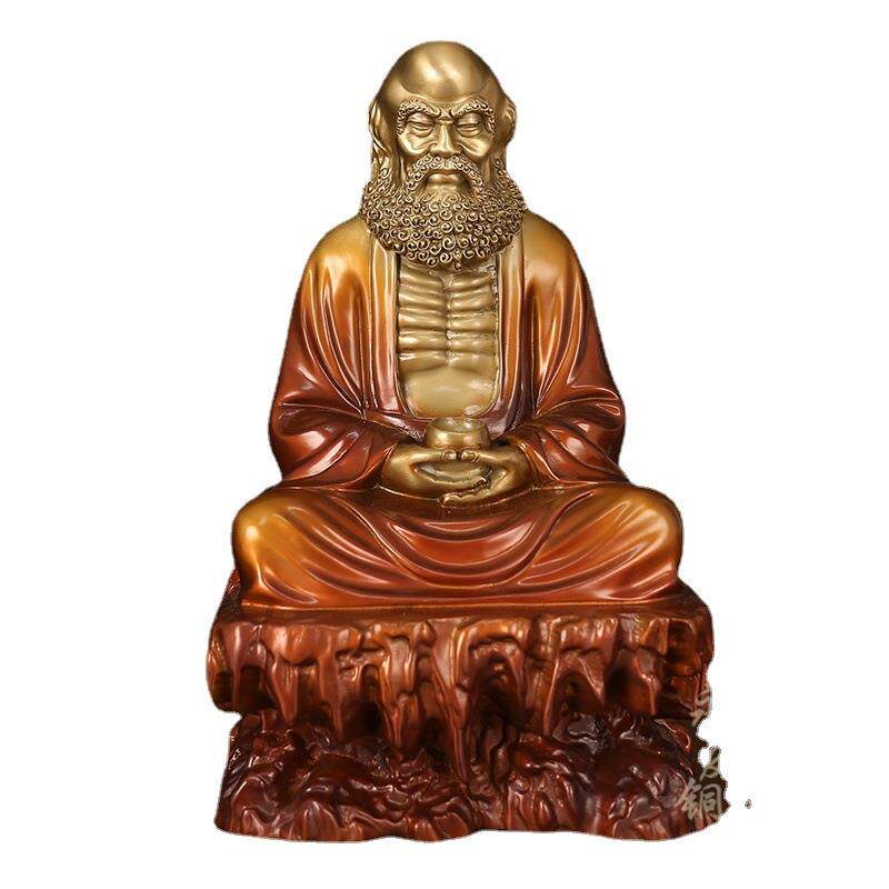 家居饰品铜工艺品摆件沉思禅意达摩佛像祖师家居客厅装饰工艺品
