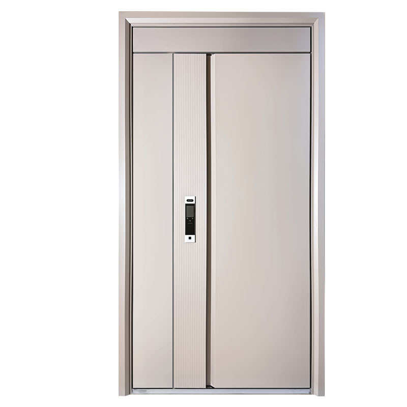 甲级户入户门转印安全门智能进防盗门子母门家用门奶油木纹氟碳风