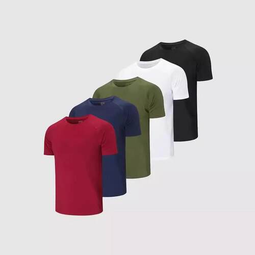 Shirt Casual 510 Pack Mens Plain Muscle Short Sleeve Slim
