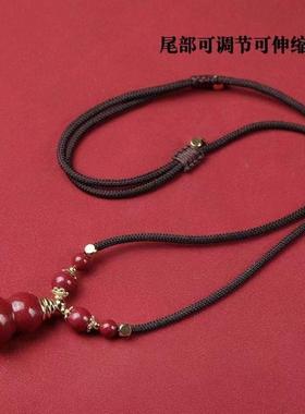 紫金朱砂朱砂光面葫芦吊坠吊坠