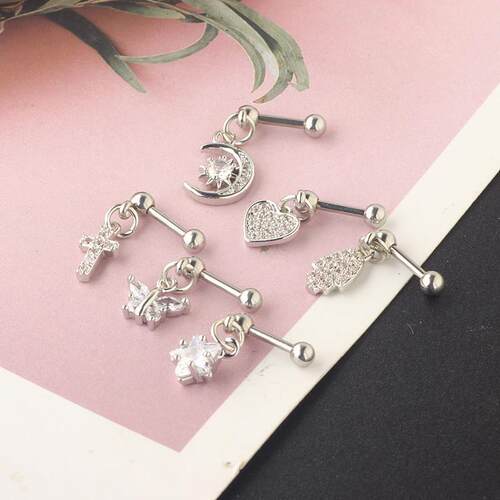 Stainless Steel Dangle Helix Piercing Earrings Conch Pierc T