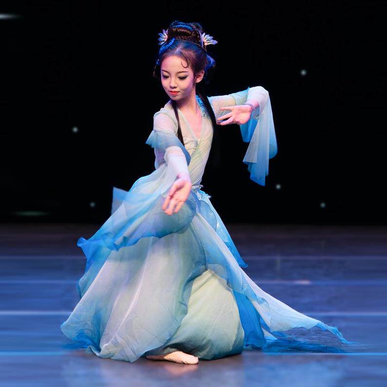 正品儿童舞蹈承启少儿古典舞歌蹈演服出服逸仙气九山鬼同款服飘装