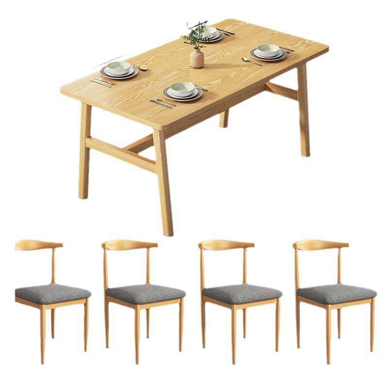 北欧餐桌小户型家用现代简约出租屋饭桌子轻奢长方形桌椅套装简易