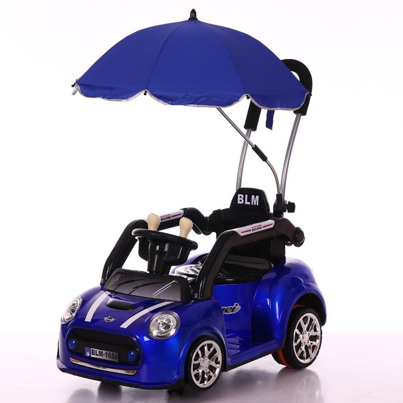 正品婴儿童电动四轮手汽车带推把宝宝小孩可坐人车电遥控摆推充玩