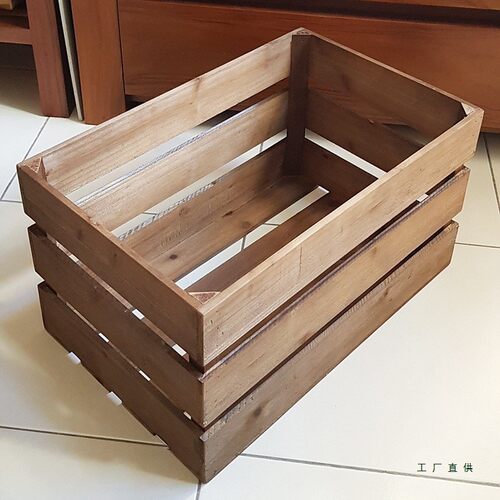 定制木箱实木收纳箱储物箱整理箱大号复古摄影道具箱玩具花架木