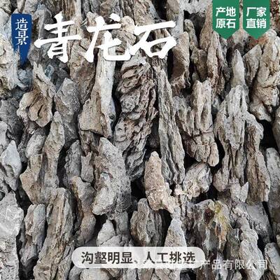 酸洗青龙石造景石鱼缸微景观精品原石瀑布鱼池天然假山景观石片