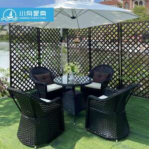 户22-9-26-外防水防晒家具庭椅院花园民藤宿客厅编组合室外子阳台