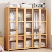 柜分层架家用室现衣帽架出衣租卧房收纳储010物柜大衣柜代简约衣