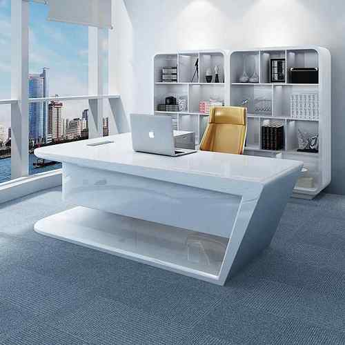 办公家具转公角老桌总裁桌简约现代白合烤漆经理办桌椅板组大班台