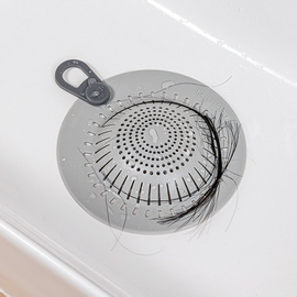 日本硅胶地漏过滤网排水口毛发浴室厨房下水道地漏垫防堵硅胶水塞