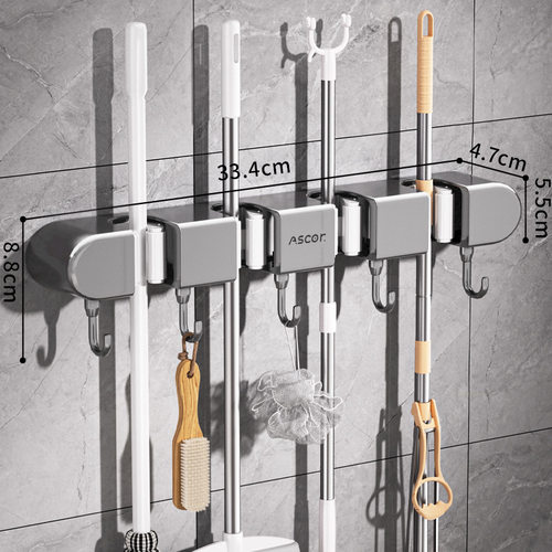 卫生间拖把壁挂粘贴挂门置物架