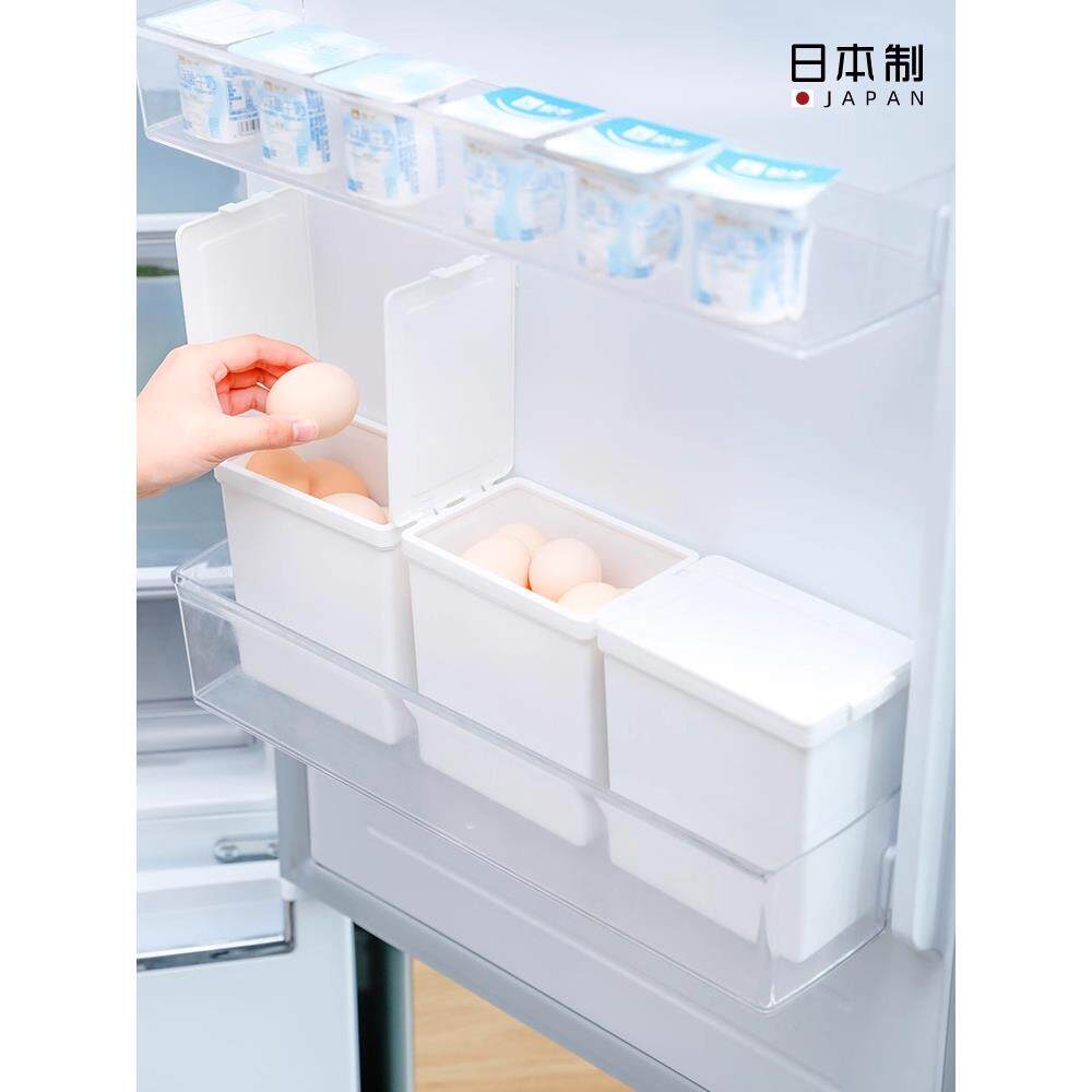 日本进口鸡蛋收纳盒冰箱用侧门放鸡蛋盒的收纳架托专用装蛋格保鲜