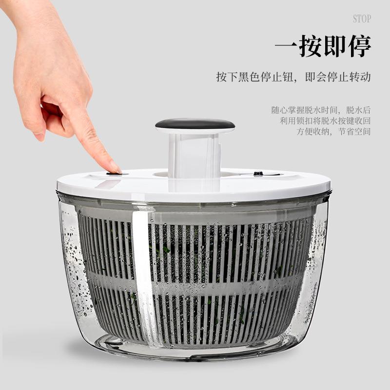脱水器蔬菜脱水器家用手动沙拉甩干机果蔬甩水菜篮洗水果沥水神器