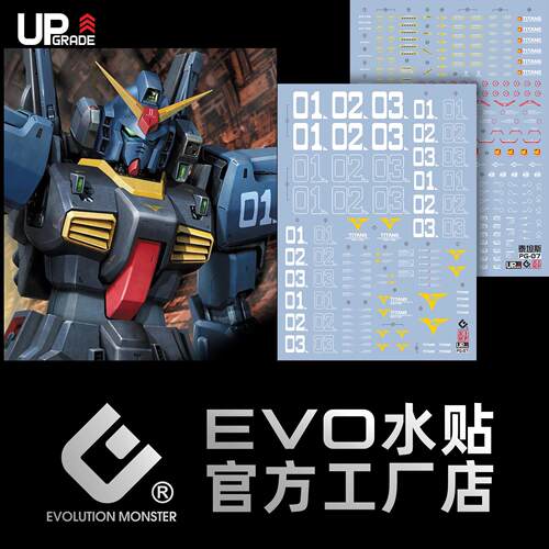 PG马克兔水贴 Mark-Ⅱ RX-178 Mk-Ⅱ 泰坦斯 黑兔 荧光 EVO
