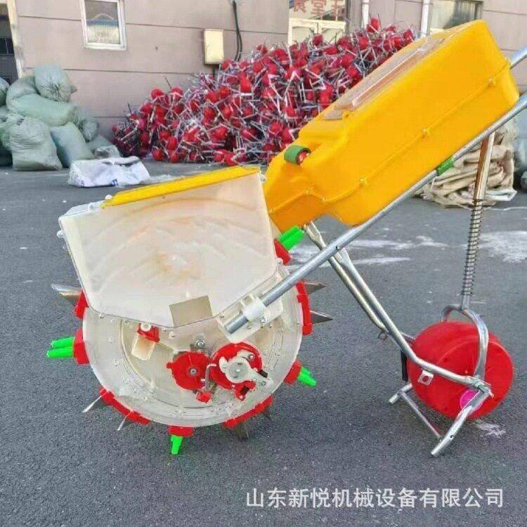 出口玉米大豆播种器农用手推滚轮式播种机多功能施播种一体机
