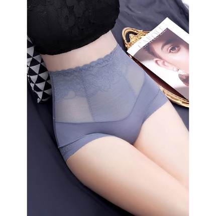 蕾丝内裤女性感新款2024爆款高腰收腹秋冬欧美大码无痕三角女短裤