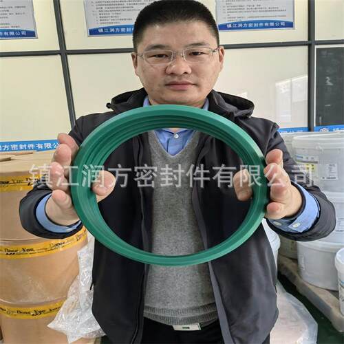 墨绿色车削聚氨酯v型组合密封 高强度泵车液压油缸活塞杆油封