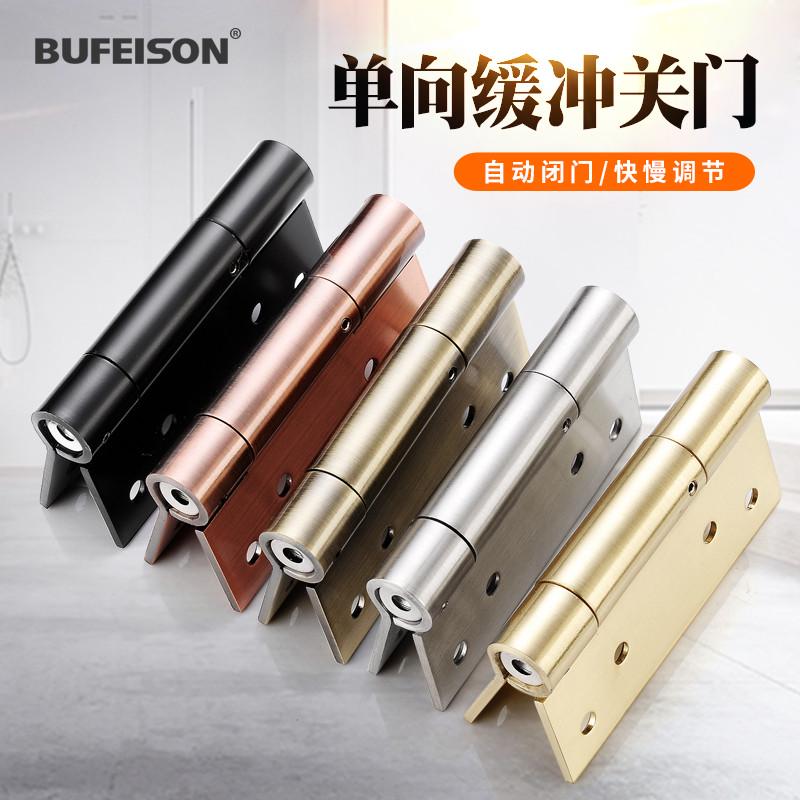 隐形门合页液压缓冲自动关门闭门器暗门弹簧合页4寸5寸功能铰链