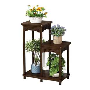 实木花架中式 室内客厅置物架多肉绿萝花盆架子 花台阳台家用落地式