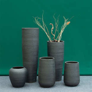 景德镇落地花瓶现代简约家居客厅电视柜玄关装 饰大号插花陶瓷摆件