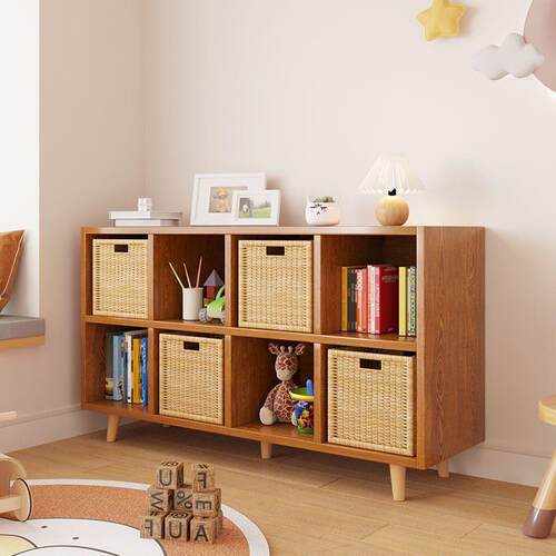 书架落地儿童书柜客厅置物架绘本架阅读架家用储物柜简易收纳柜子